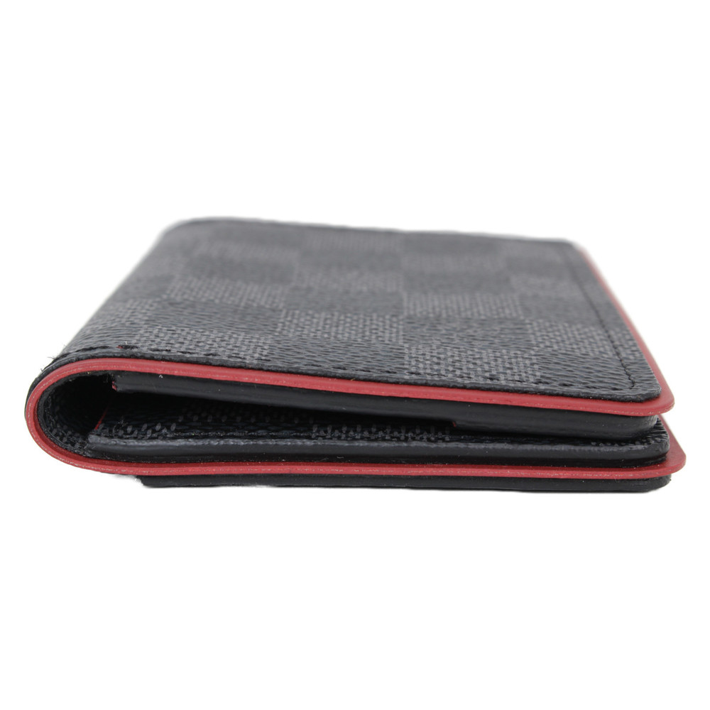 Louis Vuitton Organizer de Poche Card Case Damier Graphite Black Red - Picture 3 of 10